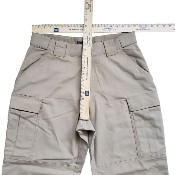 5.11 Tactical Cargo Pants Mens Large 35-39x30 Khaki Ripstop Double Knee - Picture 6 of 11